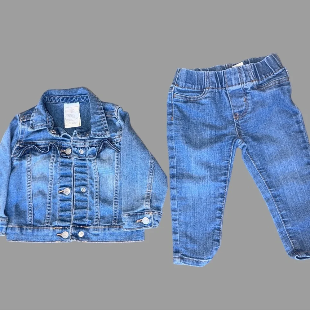 Toddler Girl Denim Bundle | 2 Pieces | 12 Months | Like New